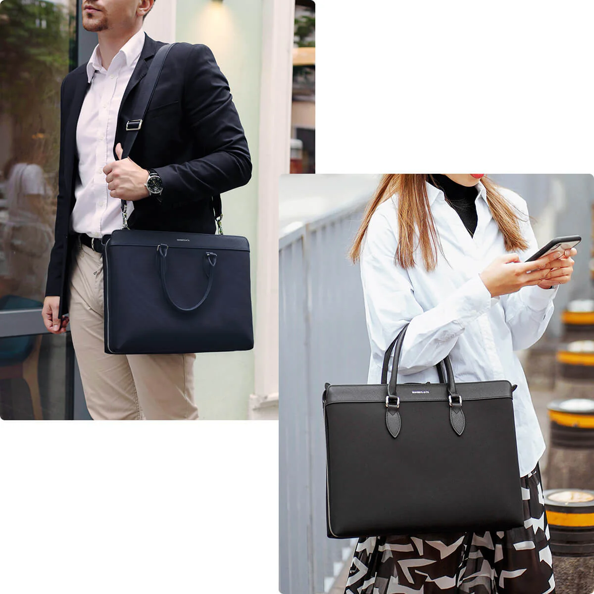 Alpha Leather-Trimmed Briefcase - Image 21