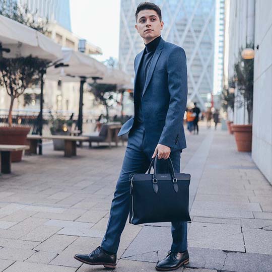 Alpha Leather-Trimmed Briefcase - Image 22