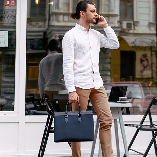 Alpha Leather-Trimmed Briefcase - Image 29