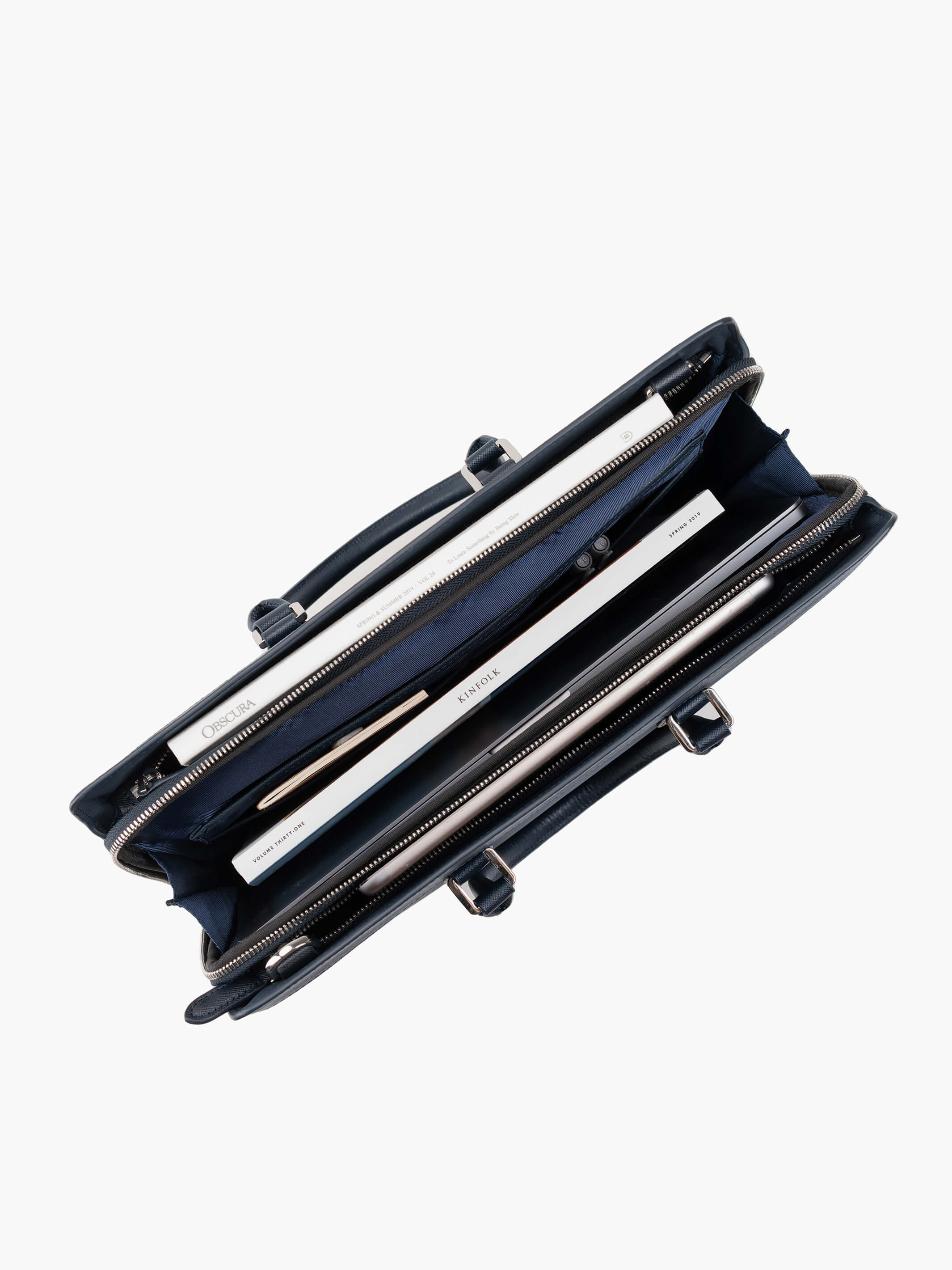 Alpha Leather-Trimmed Briefcase - Image 3