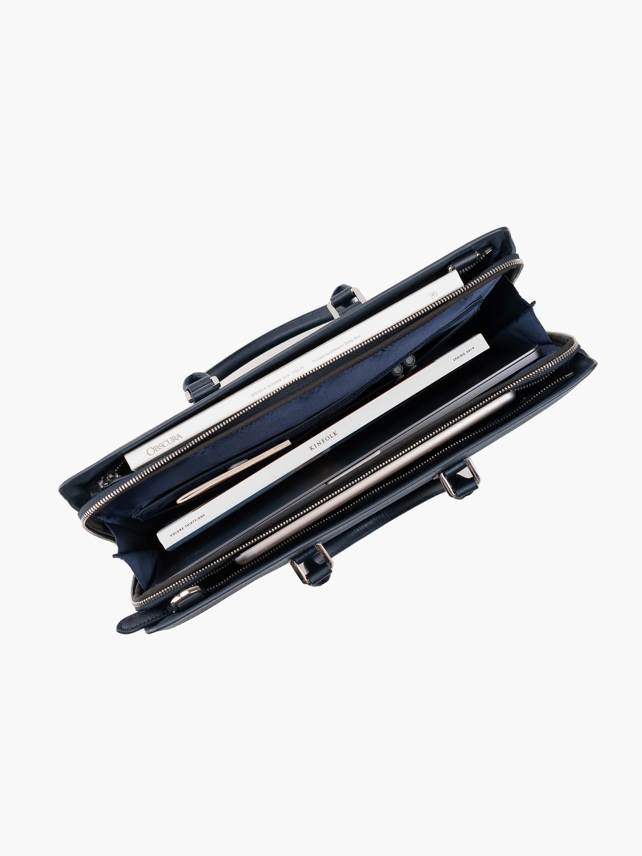 Alpha Leather-Trimmed Briefcase - Image 4