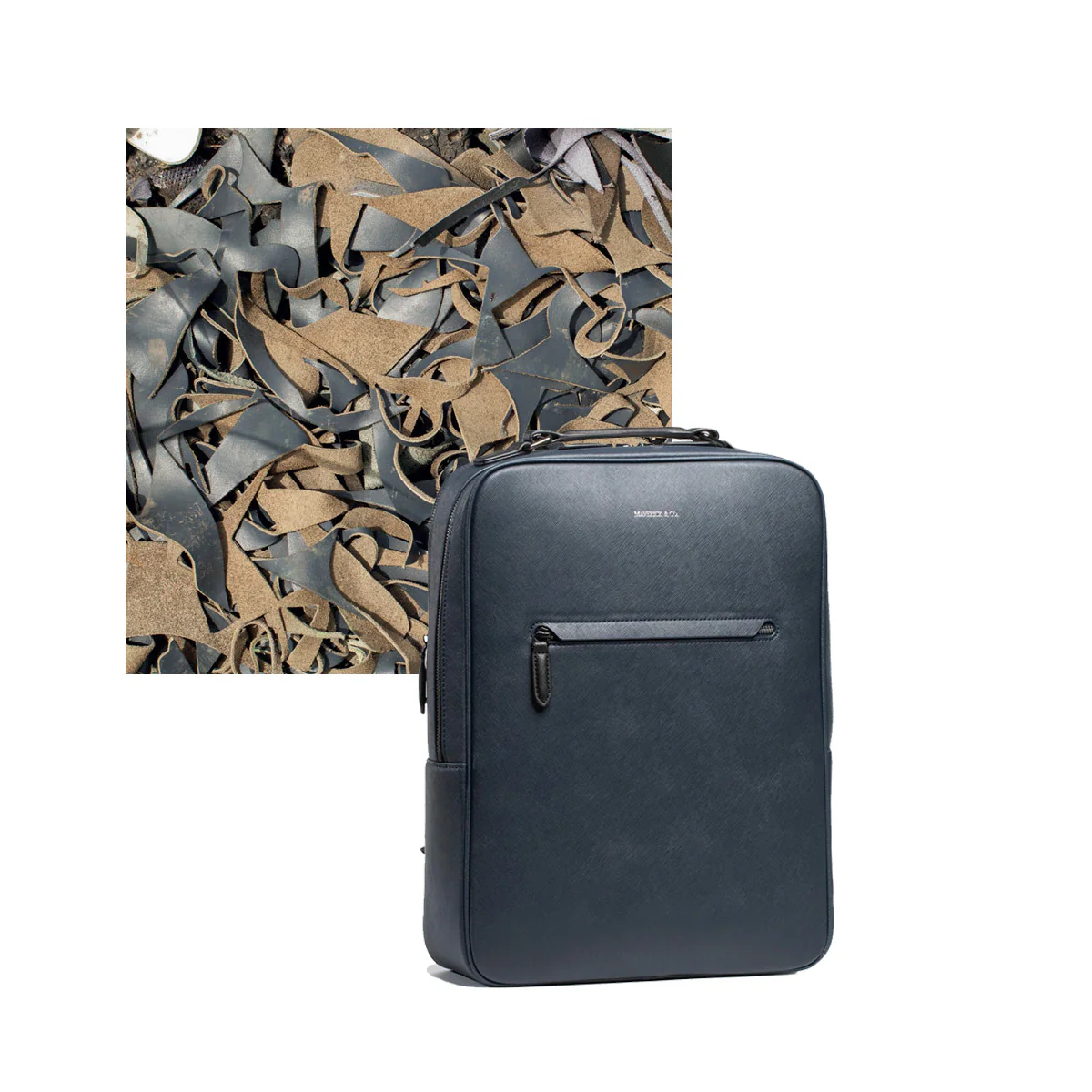 Earthen Recycled Leather Backpack - Image 22