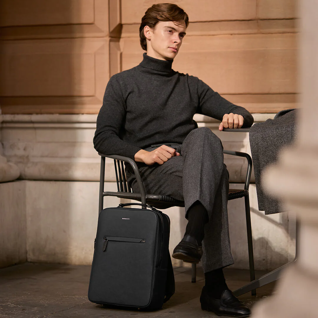 Earthen Recycled Leather Backpack - Image 23