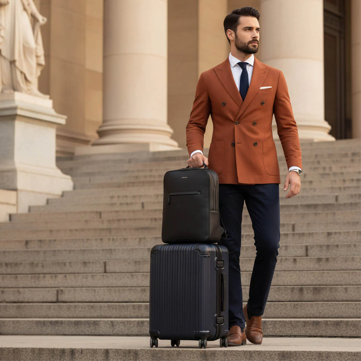 Earthen Recycled Leather Backpack - Image 30