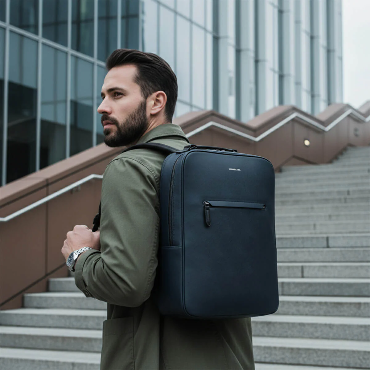 Earthen Recycled Leather Backpack - Image 32