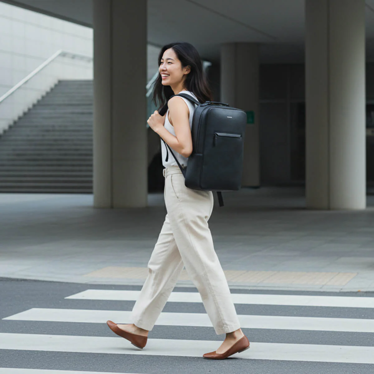 Earthen Recycled Leather Backpack - Image 35