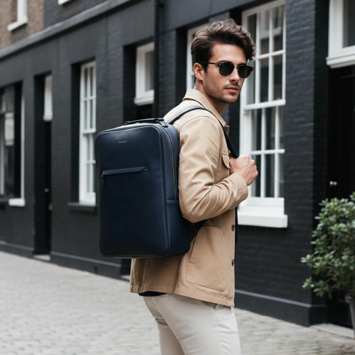 Earthen Recycled Leather Backpack - Image 38