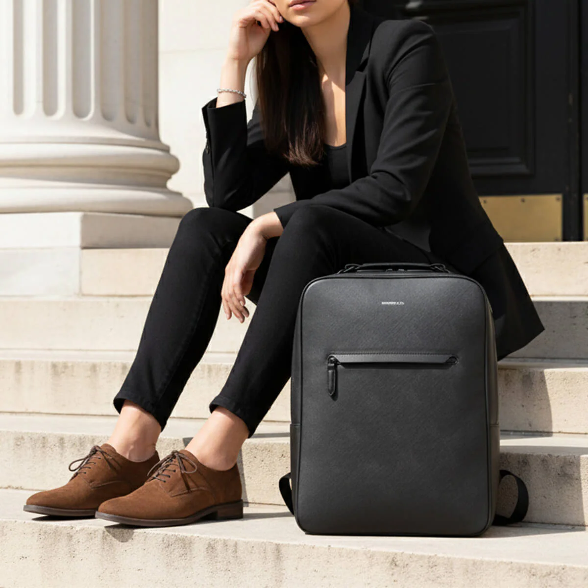 Earthen Recycled Leather Backpack - Image 40