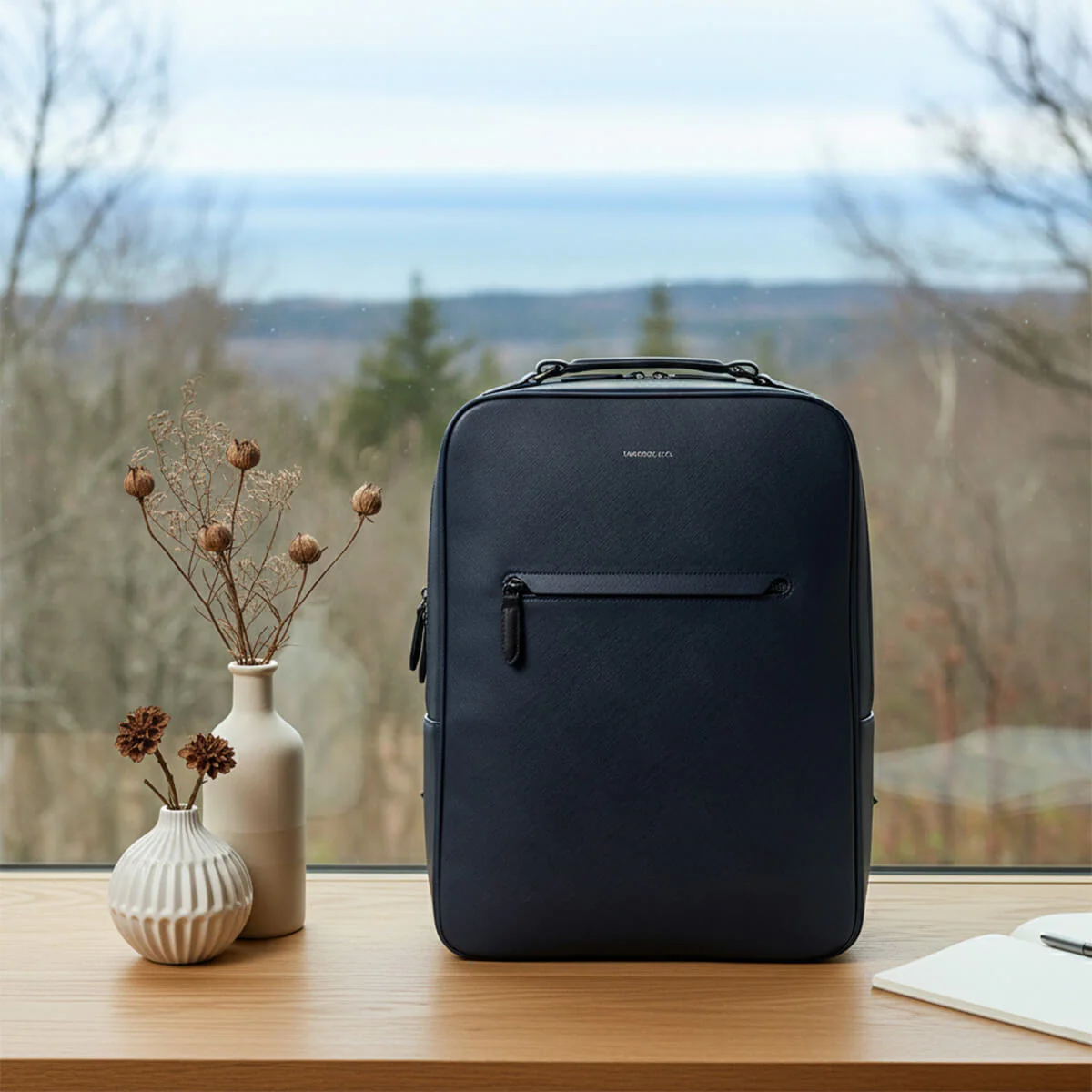 Earthen Recycled Leather Backpack - Image 44