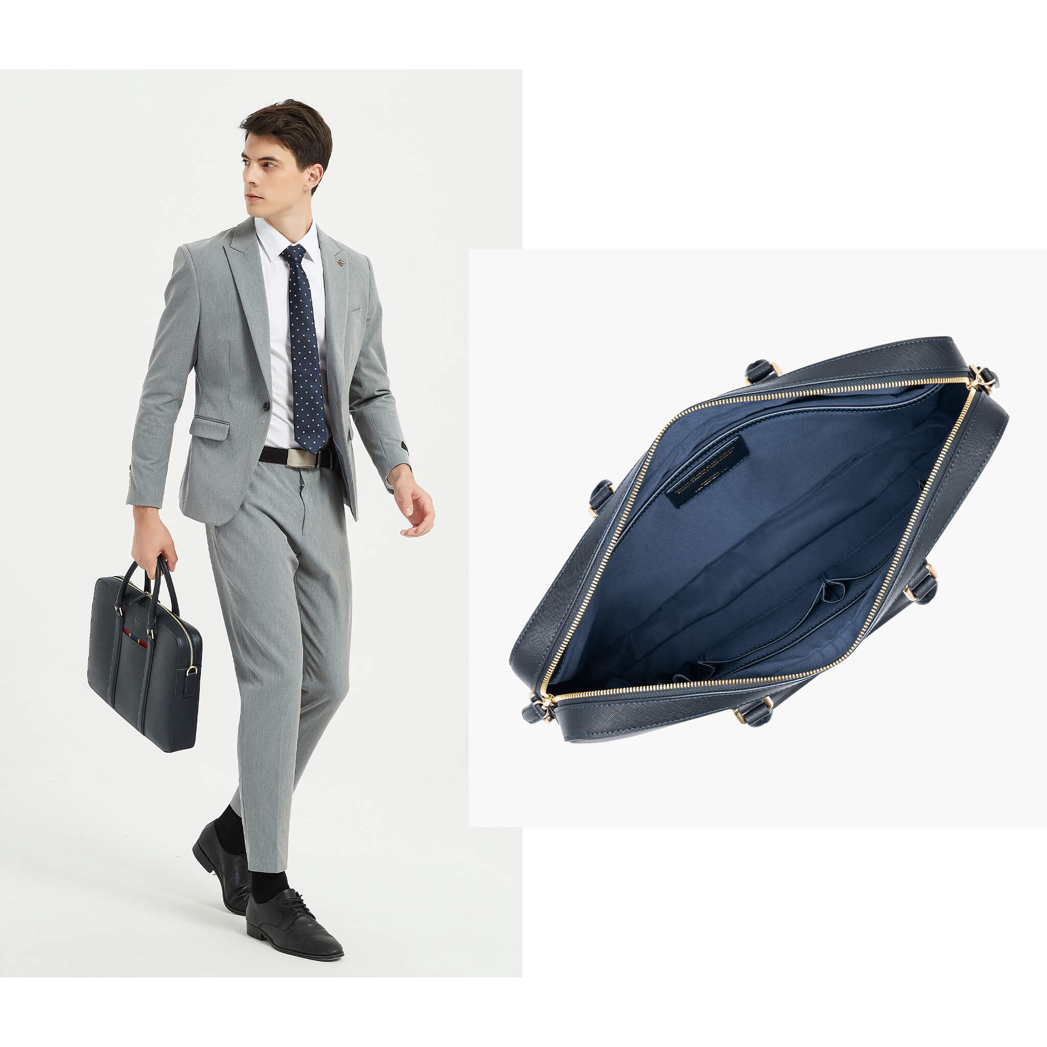 FC Barcelona Leather Briefcase - Image 9