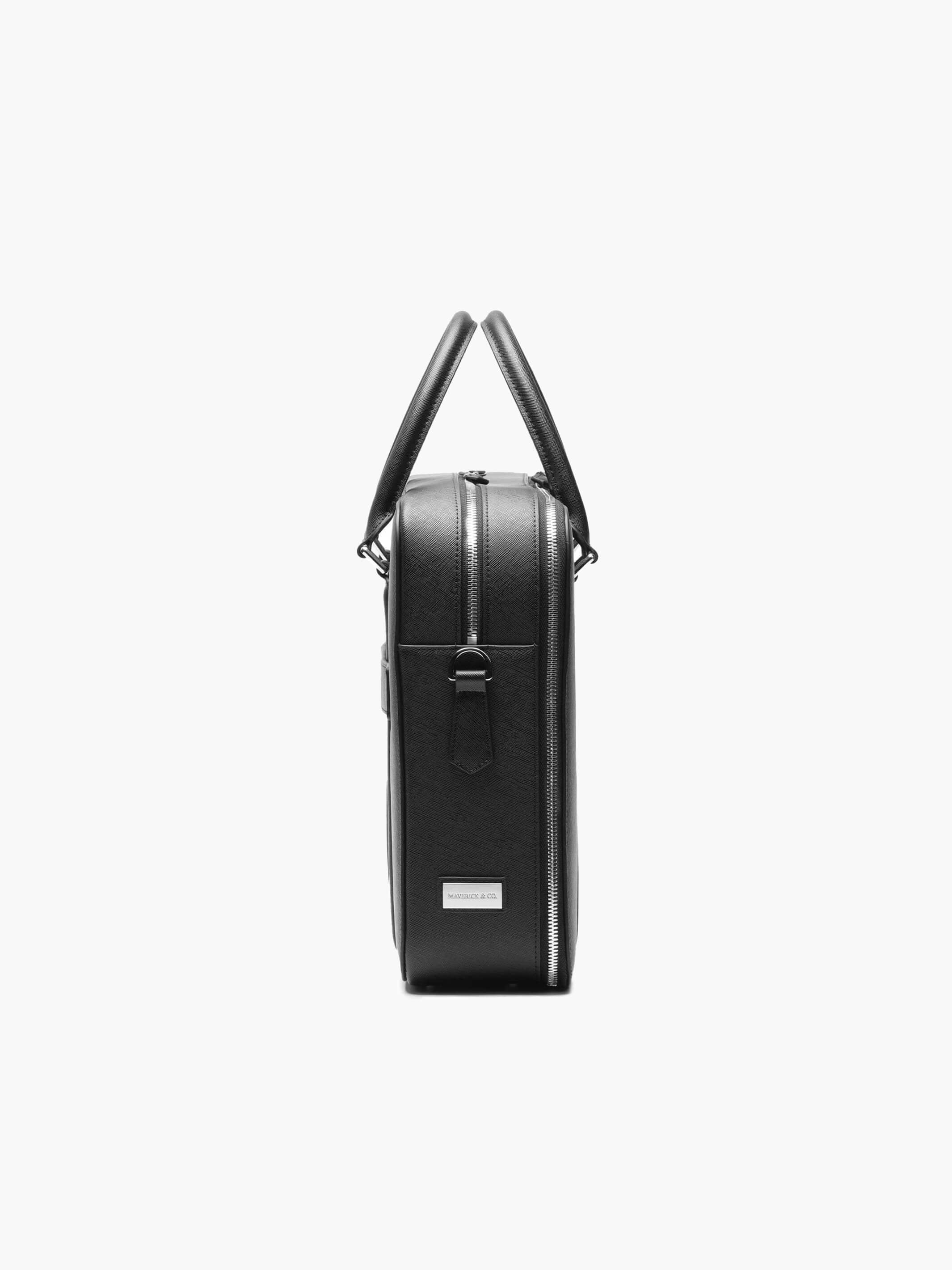 Manhattan Double-Zip Leather Briefcase - Image 12