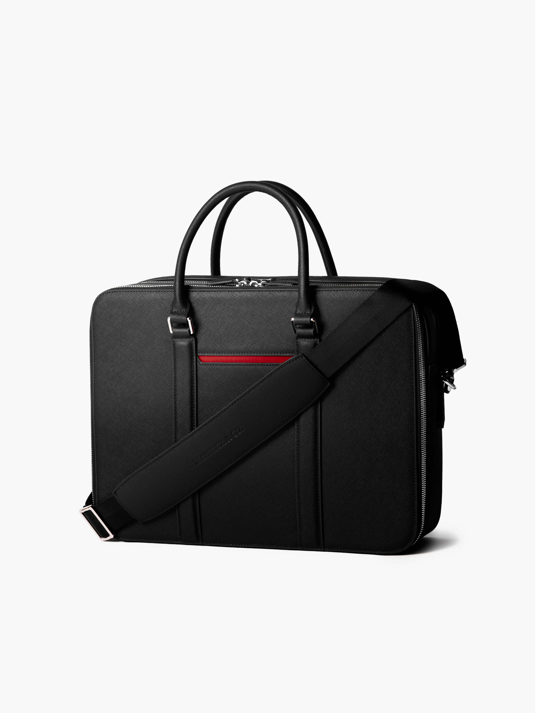 Manhattan Double-Zip Leather Briefcase - Image 13