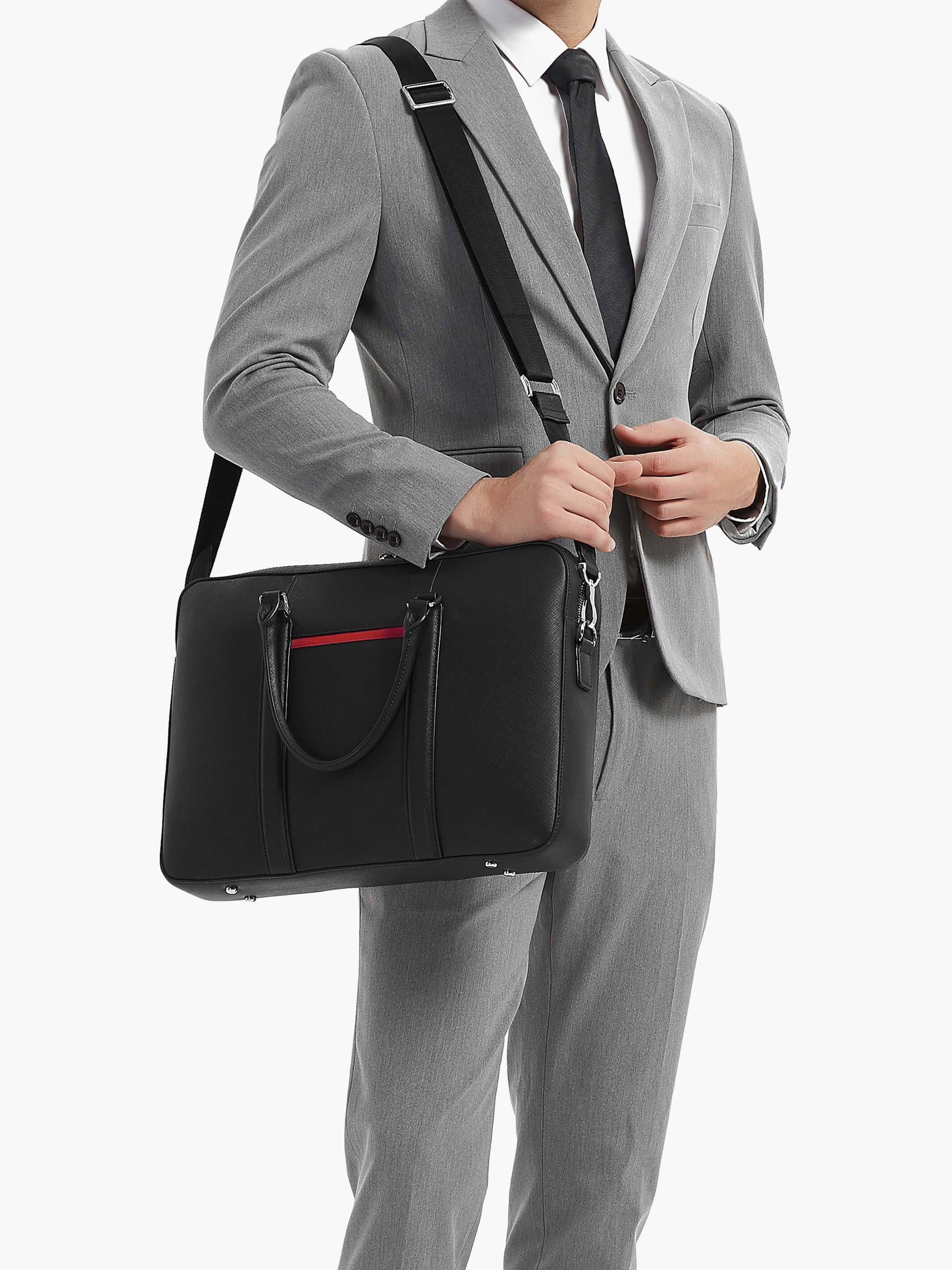 Manhattan Leather Briefcase - Image 17