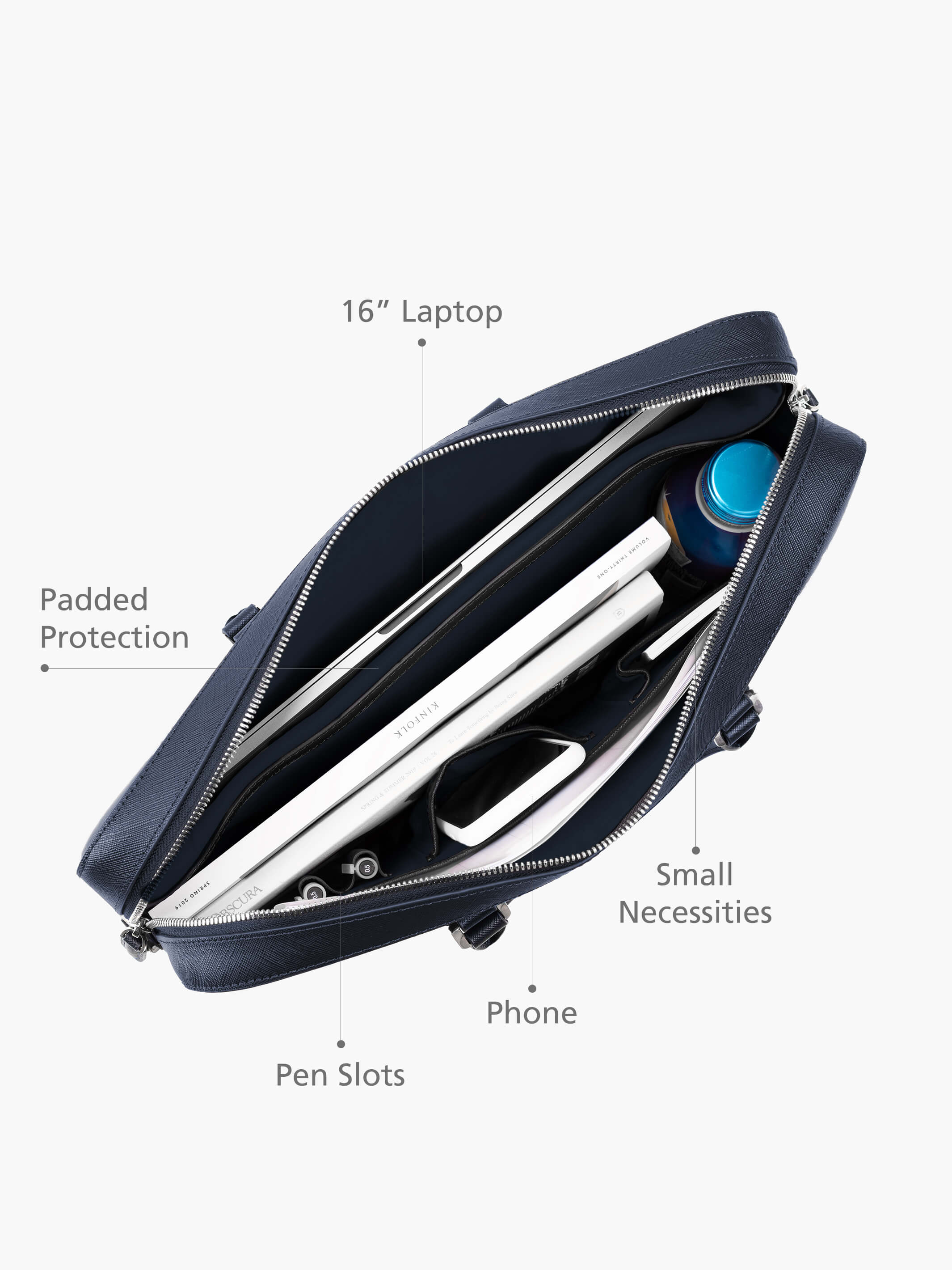 Manhattan Leather Briefcase - Image 19