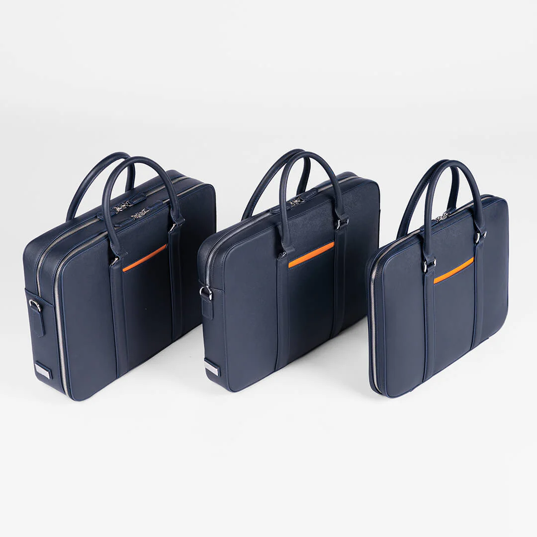 Manhattan Slim Leather Briefcase - Image 14