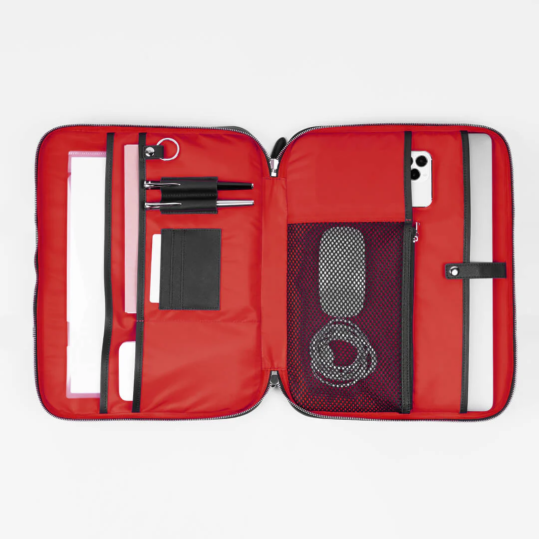 Manhattan Slim Leather Briefcase - Image 15