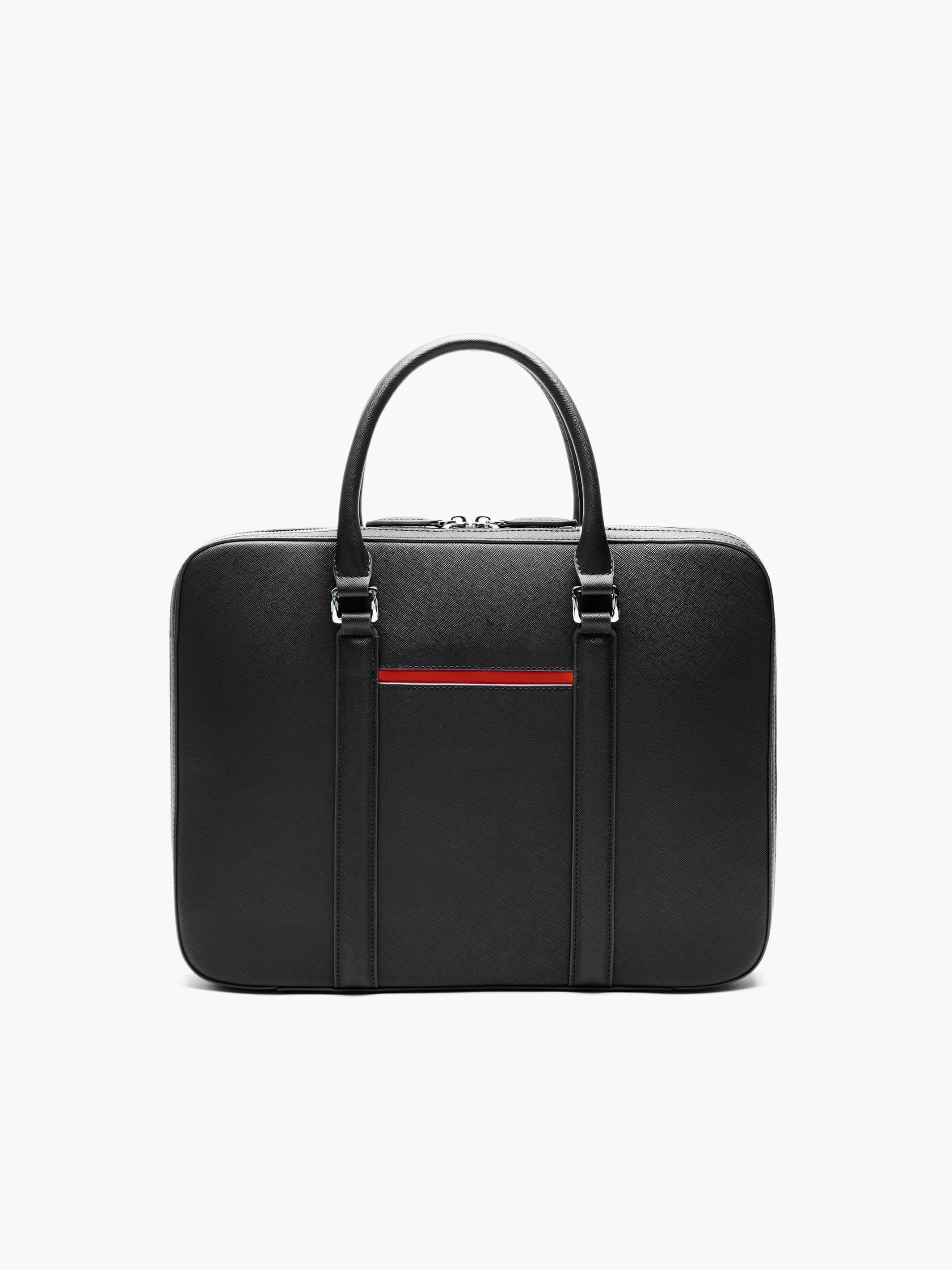 Manhattan Slim Leather Briefcase - Image 5