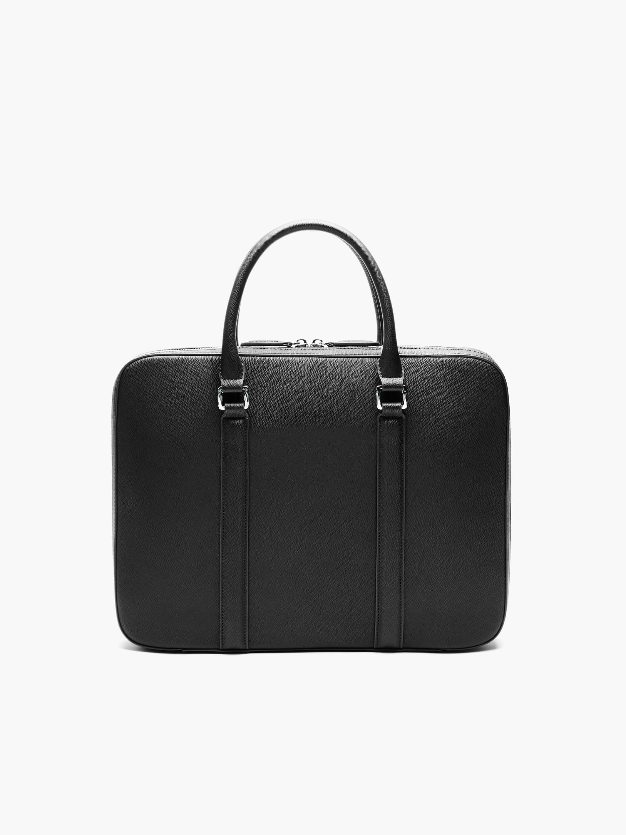Manhattan Slim Leather Briefcase - Image 6