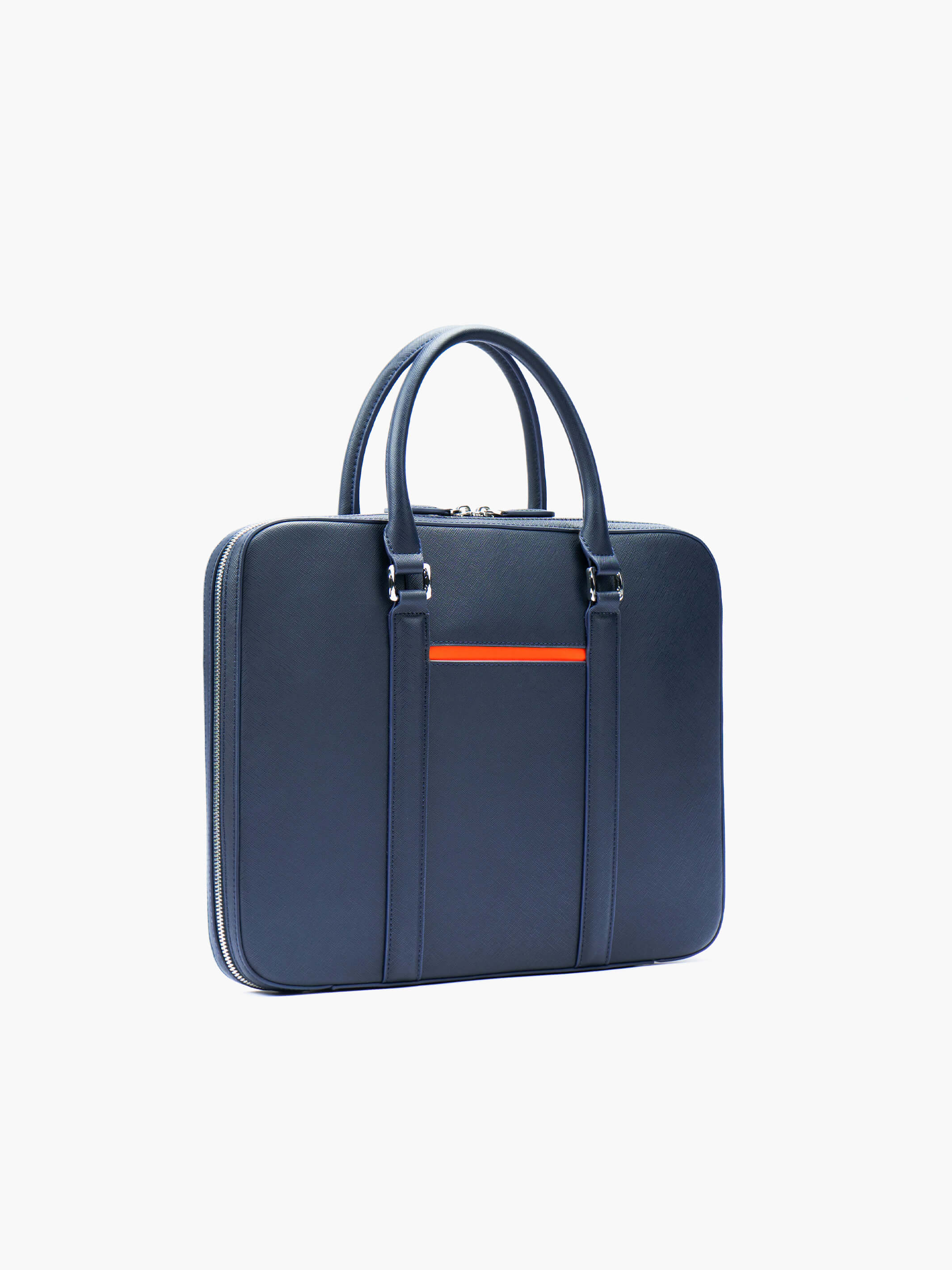 Manhattan Slim Leather Briefcase - Image 8