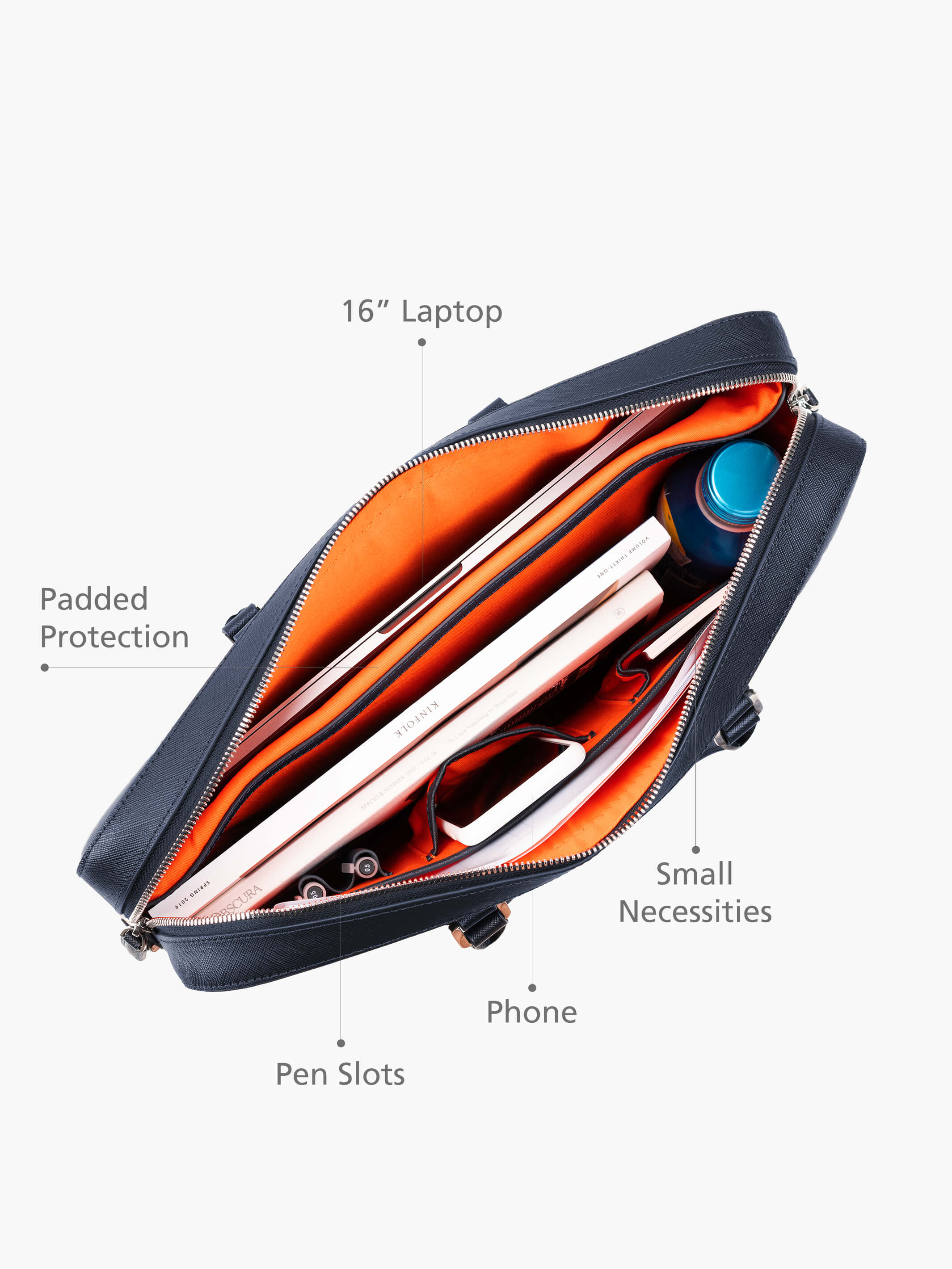 Manhattan Leather Briefcase - Image 3