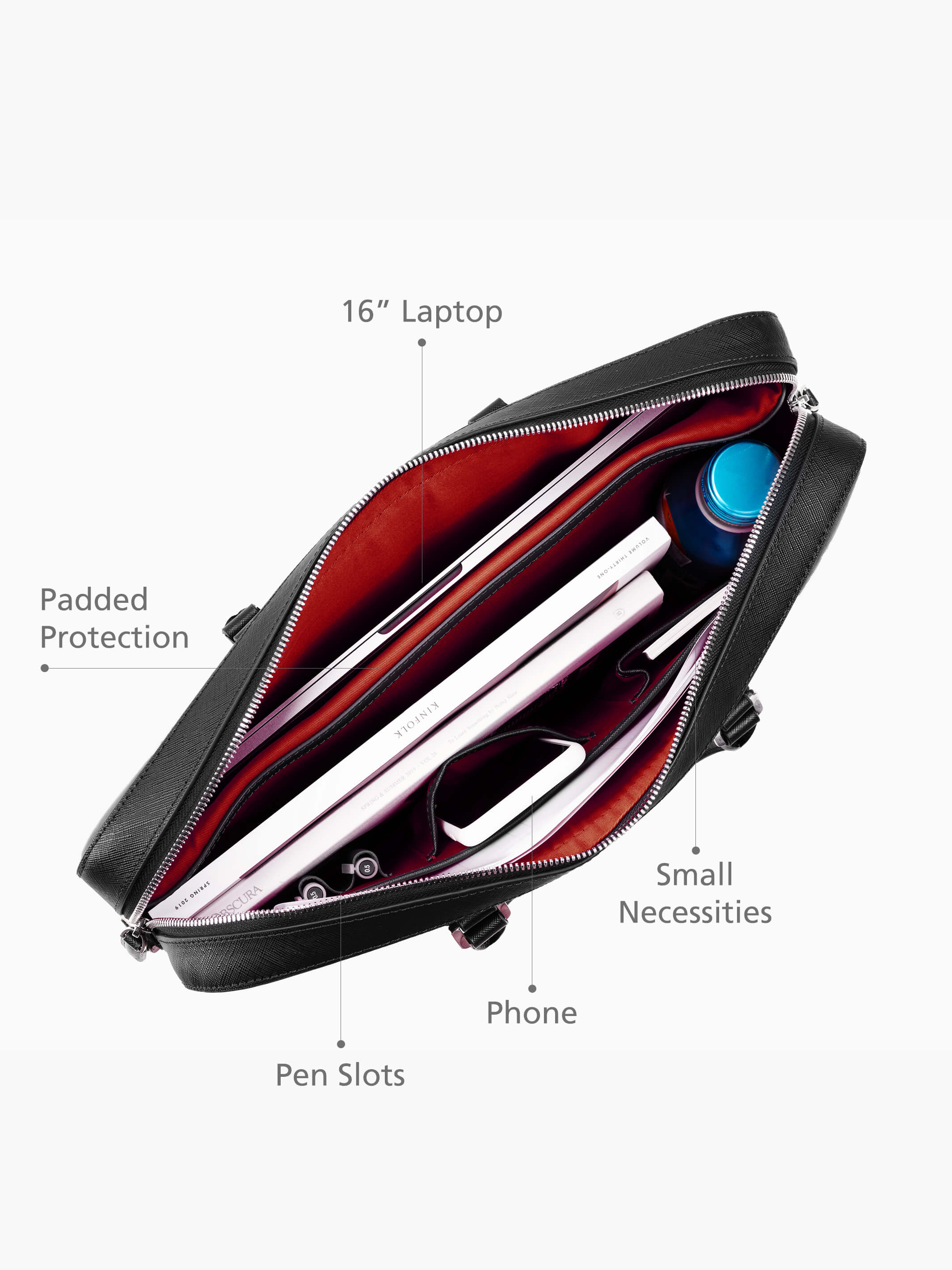 Manhattan Leather Briefcase - Image 11