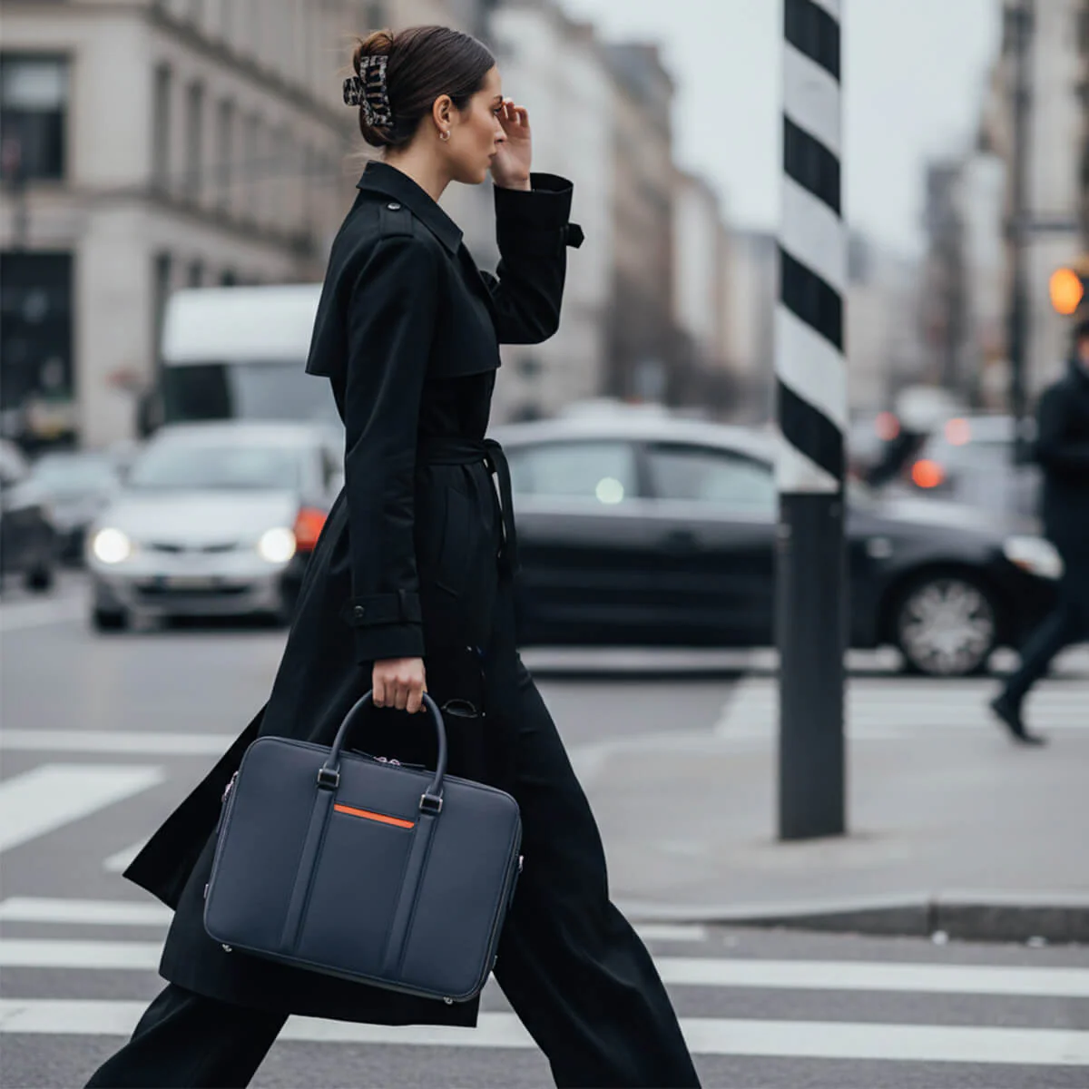 Manhattan Double-Zip Leather Briefcase - Image 27