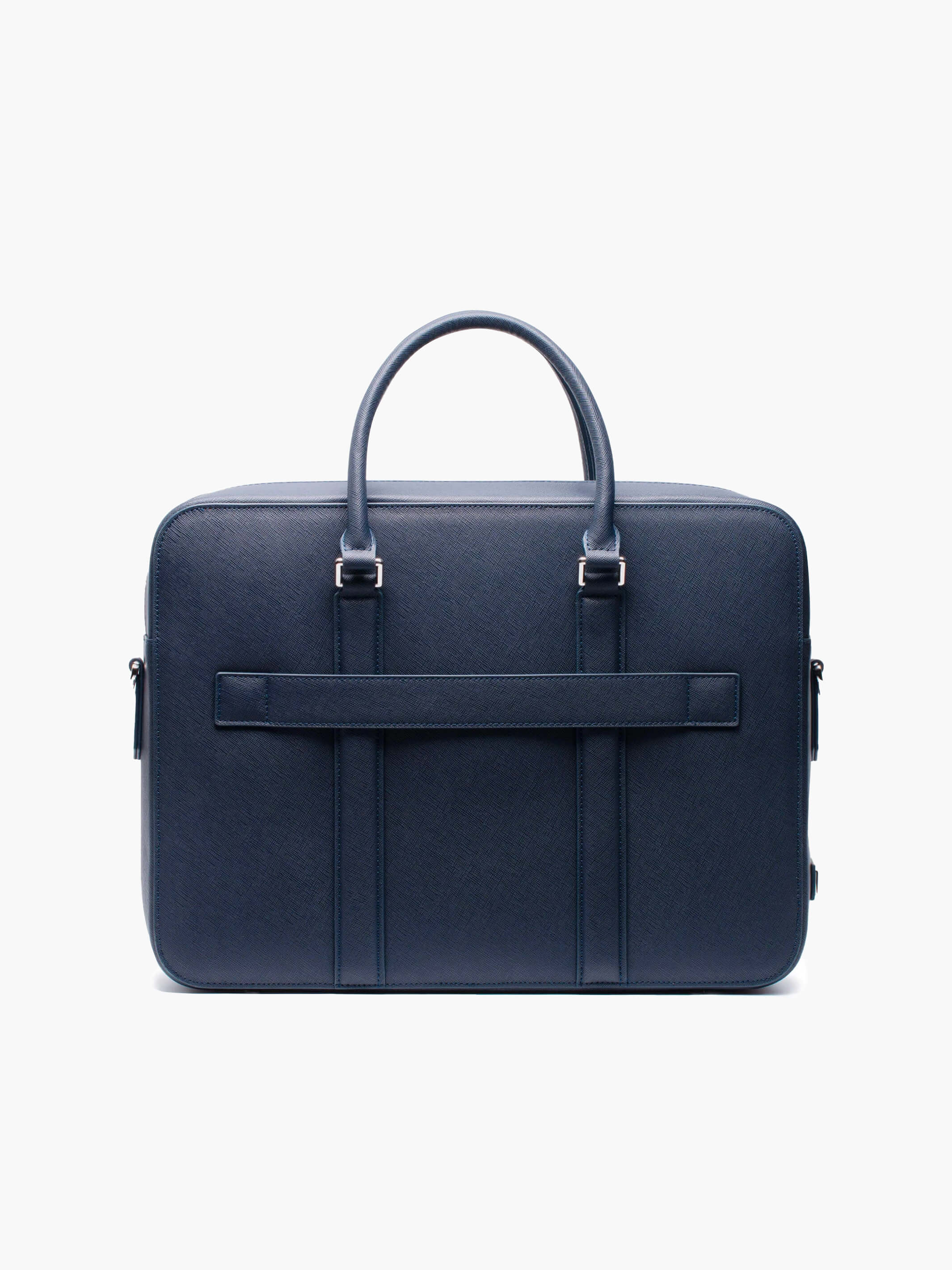 Manhattan Double-Zip Leather Briefcase - Image 7