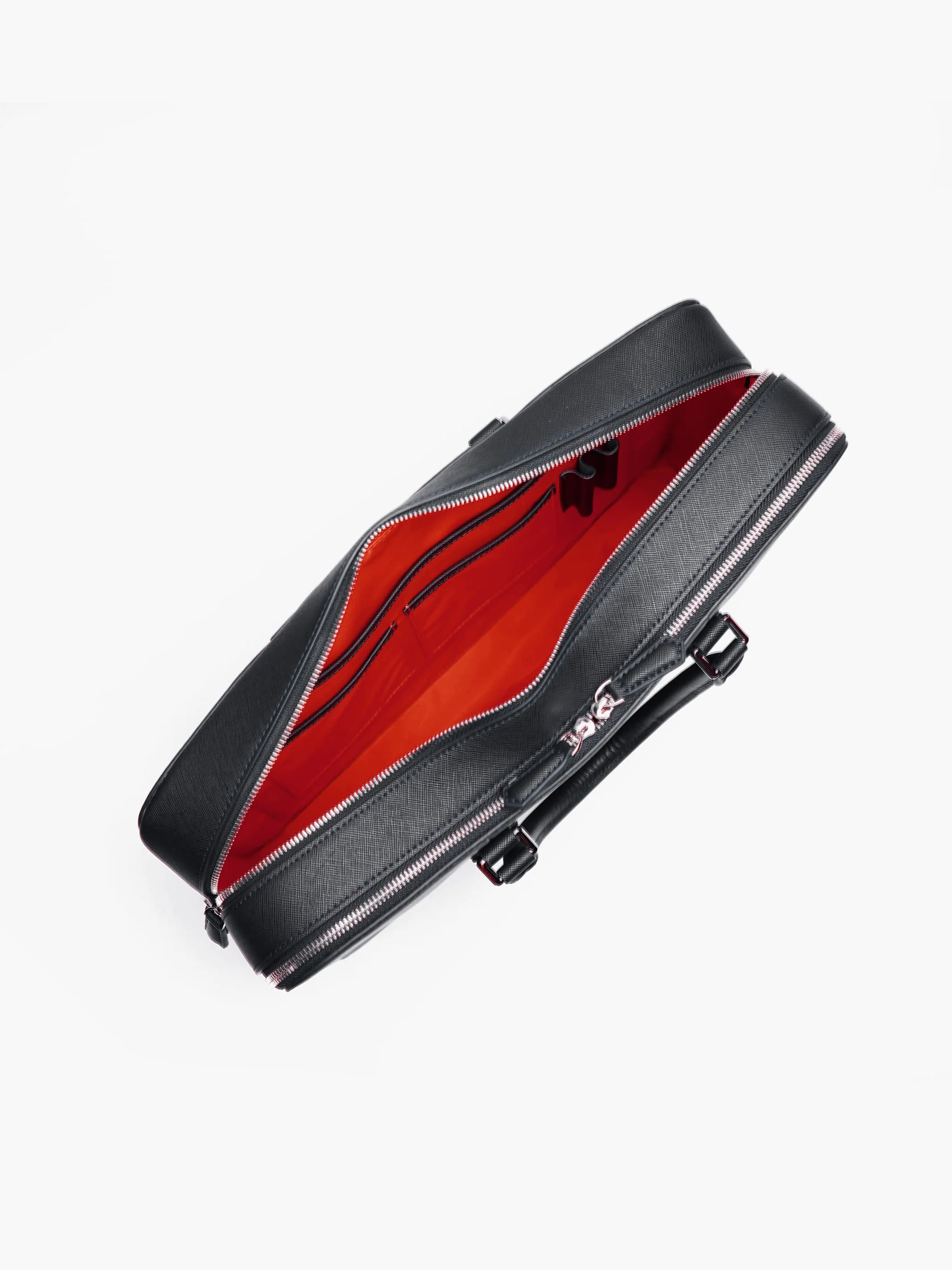 Manhattan Double-Zip Leather Briefcase - Image 11